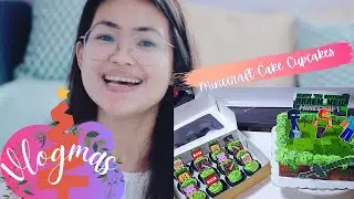 VLOGMAS: Minecraft Cake and Cupcakes by Rhyes Bakes