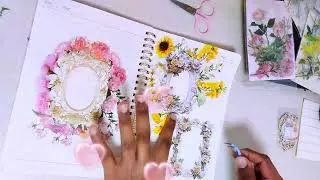scrapping book 💕&hearts;️ flower frame with girls #flowers #girls #stickers