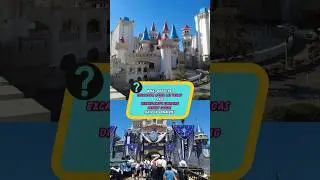 🏰 What does the Excalibur Vegas and Disney Castle have in common? #lasvegas #disneyland