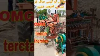 thersher wheat stunt #farming #tractor #maschine #ghandum #thersher #harvest #excavator #shortvideo