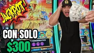 📢 ATENCIÓN Me ARRIESGUÉ con Solo $300 en el Casino y Gané un JACKPOT en la Máquina del Tren! 🎰💥