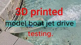3D Printed model boat jet drive being tested.