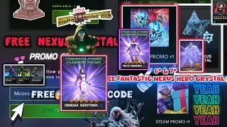 OMG iGot 7* Champ 🥵 In Today New Promo Code Mcoc💯🤩 Free Fantastic 7* Nexus Hero Crystal Selector😱💀