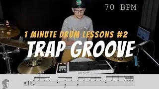 1 Minute Drum Lessons #2 trap groove // The Hybrid Drummer