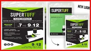 Great product -  Trimaco 03307 SuperTuff Plastic Drop Cloth, 9-feet x 12-feet