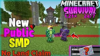 🌪️ New Best Survival Public Smp Server For Minecraft 🦁 | Java + Pe | 24/7 Online | No Land Claim 🍧