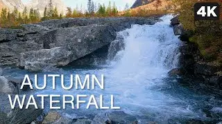 Autumn Mountain Waterfall | 5 Hours Calming Nature Ambience for Stress Relief & Relaxation