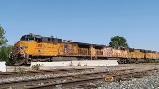 UP 6485 leads a westbound mixed freight through Kuna!