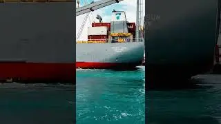 Insane Docking Maneuvers! Harbor Pilot Docks Container Ship at Palm Beach! 💪#haborpilot