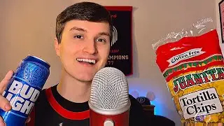 ASMR Chips and Salsa & Drinking with Me (Mukbang) 🌮
