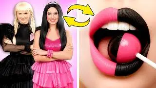 Wandinha & Barbie Trocam de Corpo 🤯 Truques de Beleza Fofos