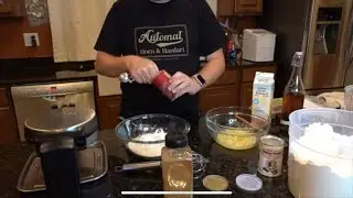 Easy homemade waffles from scratch in your kitchen. Cooking with Joe. #cooking #breakfast #recipe