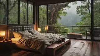 Serene Sleep Music with Forest Rain Sounds and Slow Piano for Deep Relaxation and Calm Night