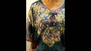 Silk feel and look digital print kaftan