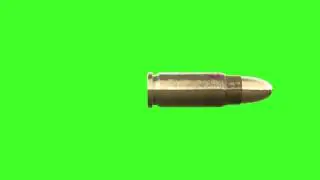 slow motion flying bullet in green screen K footage HD