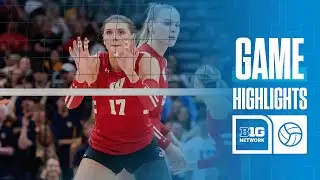 Michigan at Wisconsin | Highlights | Big Ten Volleyball | 10/05/2025