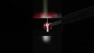 This cherry bleeds thick white liquid&hellip; 🍒🤍 #asmrshorts  #relaxing #satisfying #animation