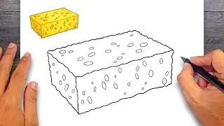 How to draw a Sponge - Sponge Drawing Ideas
