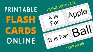 How to Make Printable FLASHCARDS Online (Making Flashcards Online)