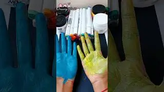 Fun Color Mix 💙+💛=💚 #shorts #diy #art #craft