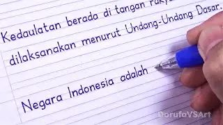 Neat Handwriting Practice (Indonesian) | UUD 1945 Bab 1 Pasal 1