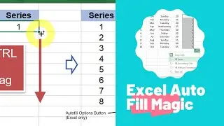 Auto fill data in Excel | Auto Fill Numbers in Excel | Auto Fill Days in Excel #indictech