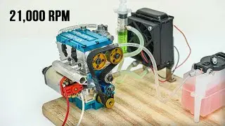 Inline 2 Cylinder 4 Stroke Water Cooled Nitro Engine Test- NR200 Engine | ENGINEDIY