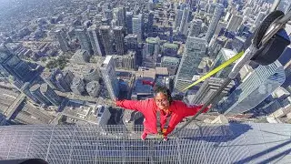 MY CN TOWERRR EDGEWALKKKK EXPERIENCEEE 1,116 FT(356m) & 116th floor above ground!!!