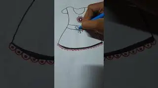 Easy drawing frog dress drawing #shorts