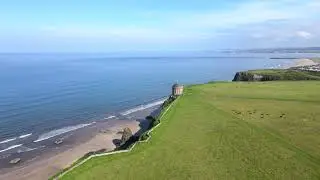 Drone - Mussenden Temple and Downhill Beach inc Train