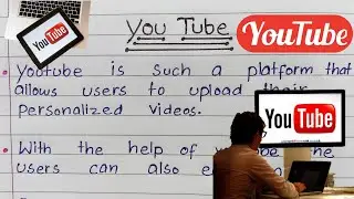 Essay on Social media YouTube || 10 lines on YouTube || Essay writing || Handwriting Practice..