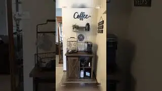 coffee bar ideas for the kitchen counter (decor and organization) #youtubeshorts #coffeebardecor