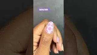 Floral Spring Nail Art tutorial| no tool nail art for short nails | Spring nail inspiration