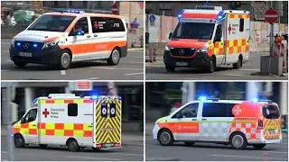 [🚨 DRK & JUH Stuttgart - 📢 PRESSLUFT & Hornumschaltung] 📟🚑🚑 RTWs und NEFS auf gemeinsamer Alarmfahrt