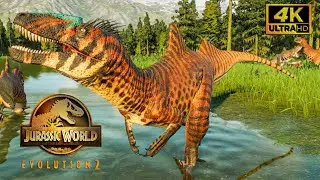 New Dinosaur Concaventor 4K relaxin video of Jurassic Wolrd Evolution 2