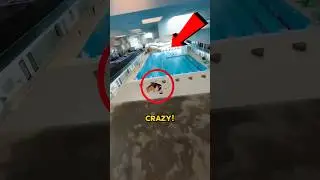Did He MISS The Pool ? 💀 #shorts #crazy #viralshorts #pooljumps #phonk