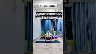 Vayu Nishkasana or wind releasing pose. #yoga #asana #trending#motivation #fitness
