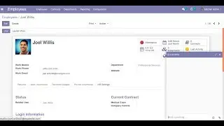 Odoo 13 Chat Option in Employee Form