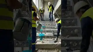 Turn your stairs into a seaside escape🏝️✨ #epoxyresin #construction