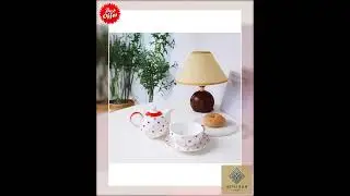 1 Cup 1 Teapot Mother-Child Teapot Afternoon Tea Set Ceramic Suit, Heart-Shaped Teapot, Newlywed &hellip;