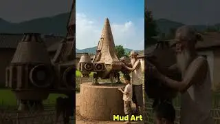 old chinies made night spaceship with mud | mud hazara art #spaceship #handscraft