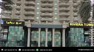Riviera Tower Lighting Project #lightingsolutions #facadelightingservices