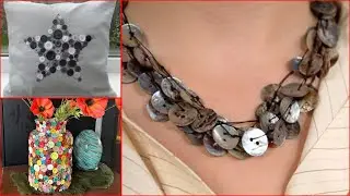 Don&rsquo;t Toss Those Buttons! Genius Recycling Crafts||Button Magic: Beautiful Home Decor DIYs#trending