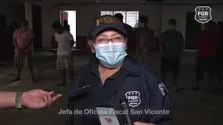 Oficina fiscal de San Vicente en conjunto con la PNC ejecutó operativo  contra 66 sujetos de la MS