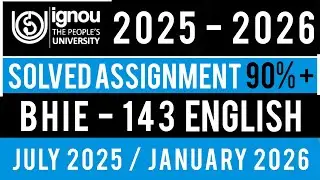 BHIE 143 SOLVED ASSIGNMENT 2025-26 | BHIE 143 SOLVED ASSIGNMENT 2025-26 IN ENGLISH | BHIE 143