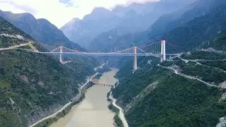 Jinsha River Grand Bridge Over Tiger Leap Gorge丨虎跳峽金沙江特大橋
