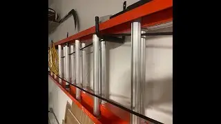 HUHOLE Ladder Hooks for Garage Wall, Wall Mount Ladder Brackets with 9.8