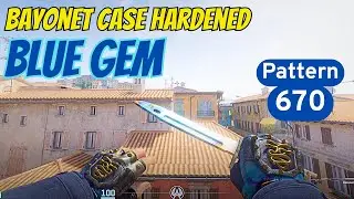 Bayonet Case Hardened | Blue Gem | Pattern 670