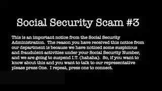 SSA Scam #3: 