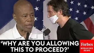 JUST IN: Eric Adams Confronted By Constituent Who Says His First Amendment Rights Have Been Violated